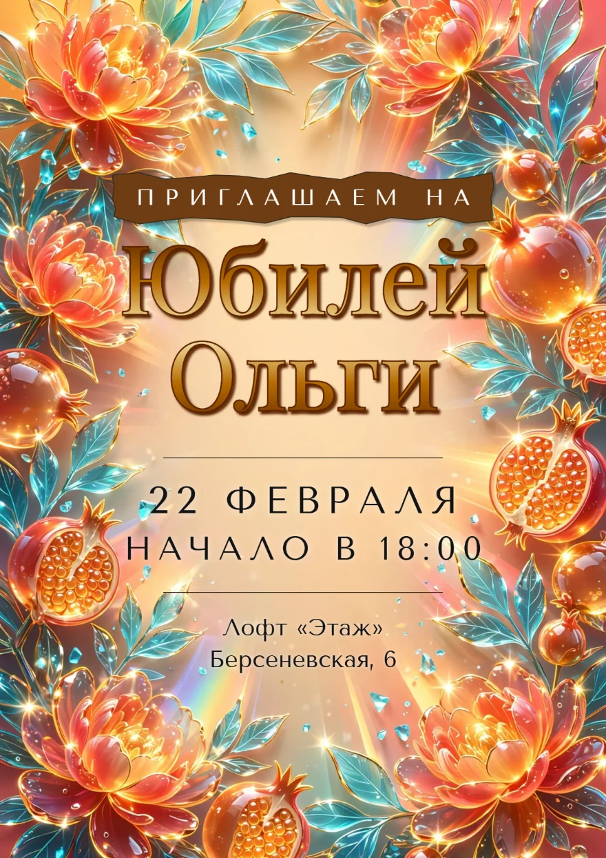 Спелые гранаты в золотом сиянии