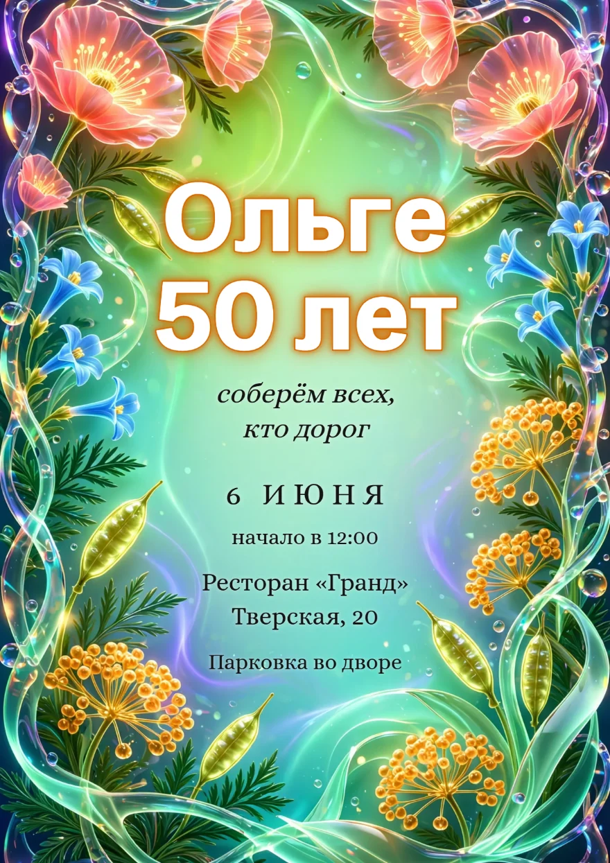 Цветы в изумрудном свечении