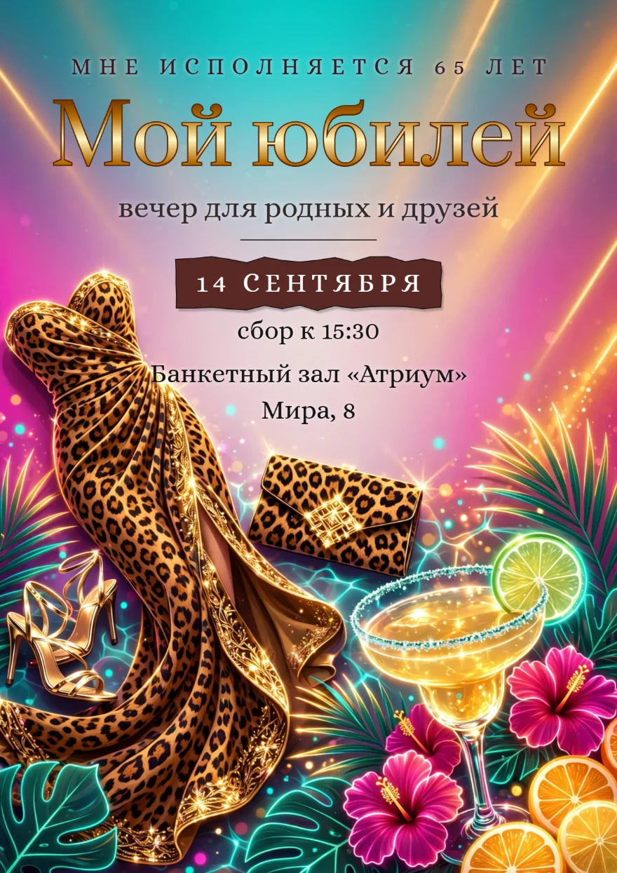 Леопардовое платье с коктейлем