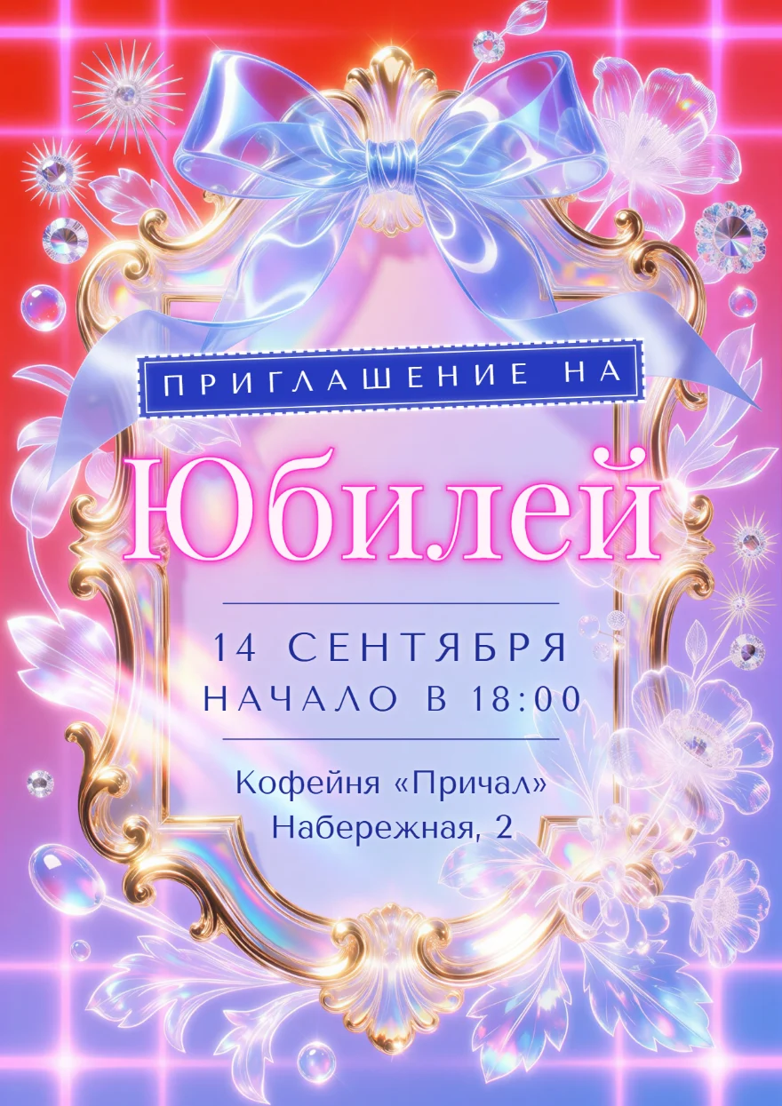 Хрустальный бант в золотой раме