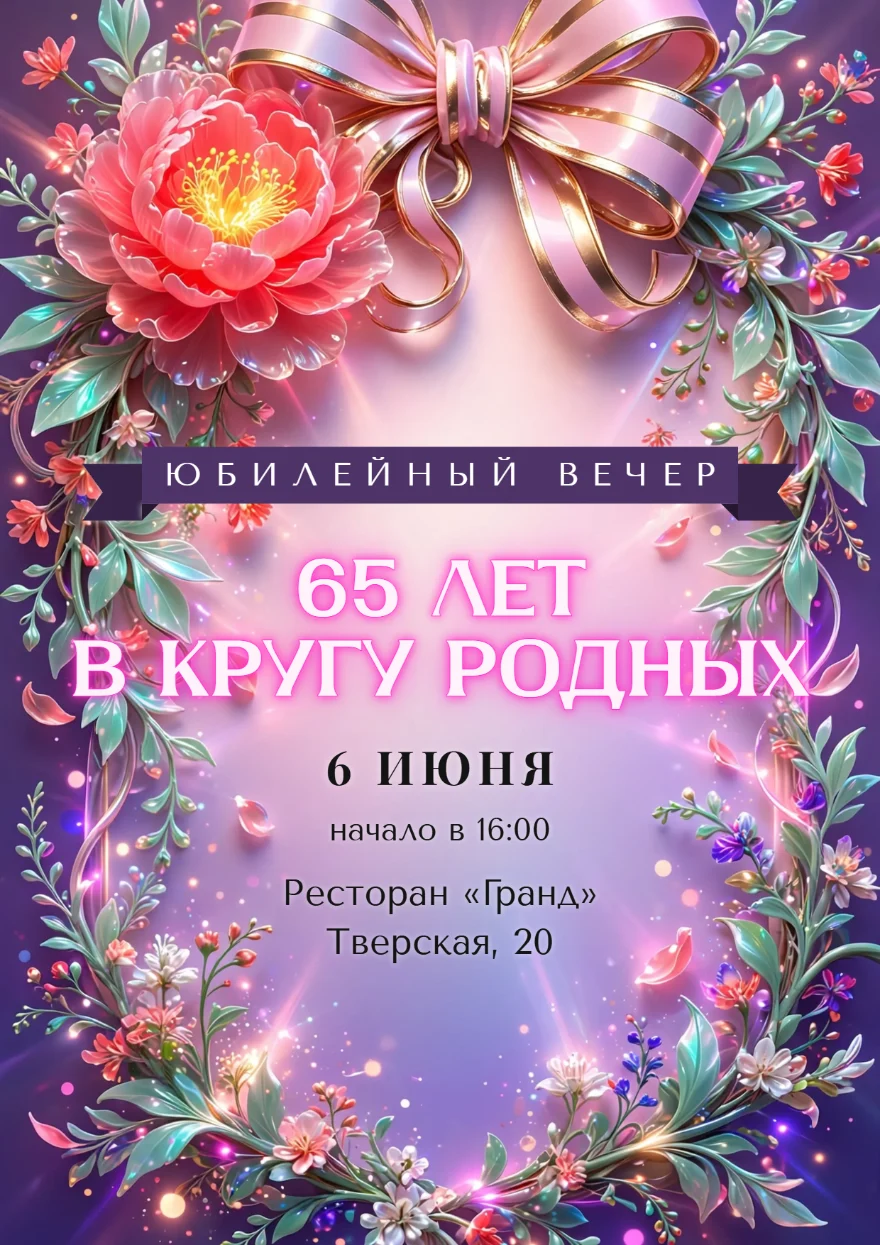 Пион с атласным бантом