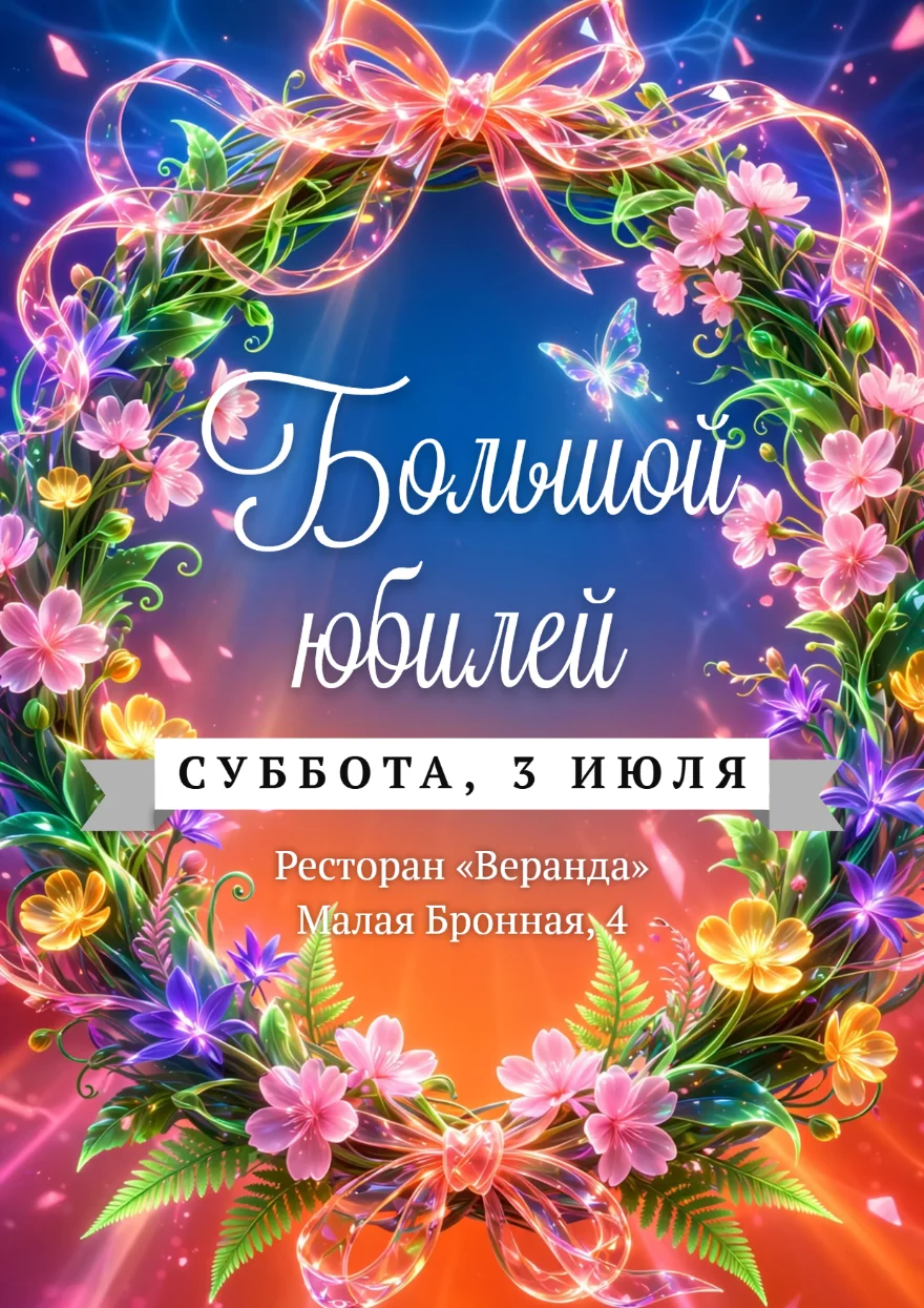Венок со стеклянными бантами