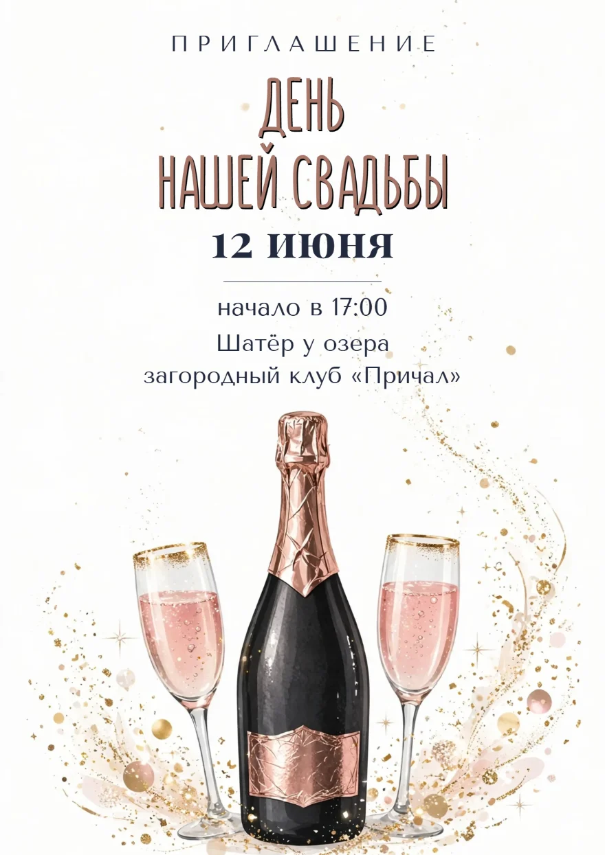 Шампанское в золотых брызгах