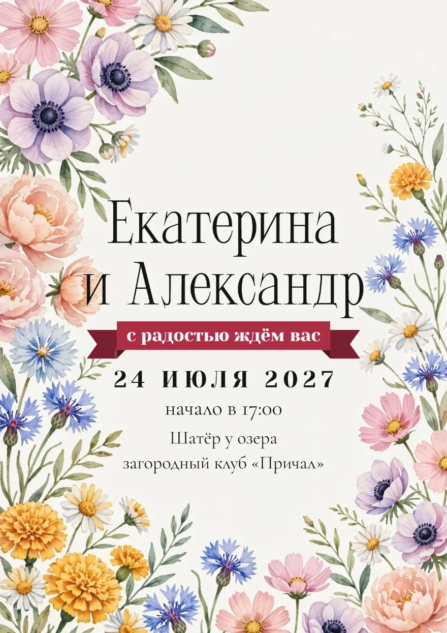 Акварельное разноцветье