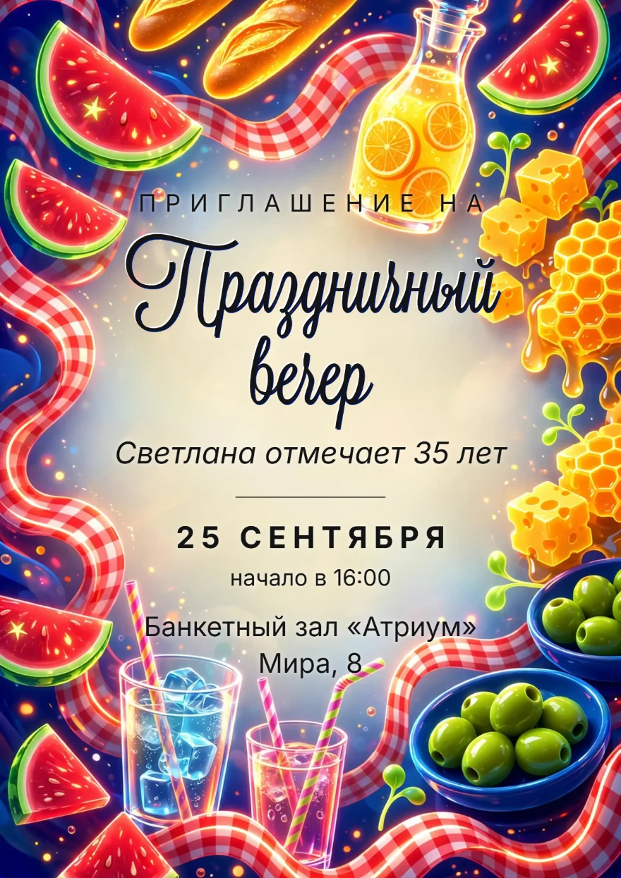 Дольки арбуза с лимонадом