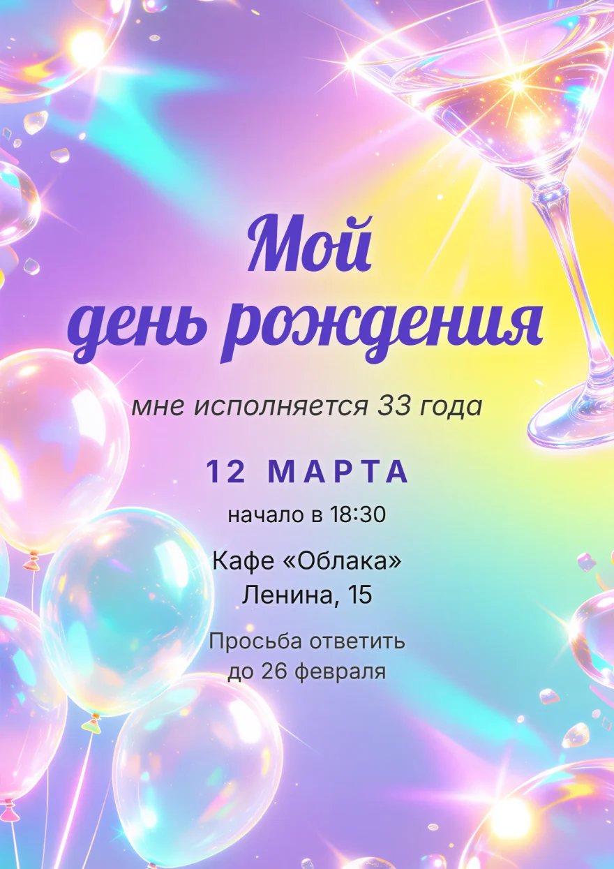 Бокал с искрами