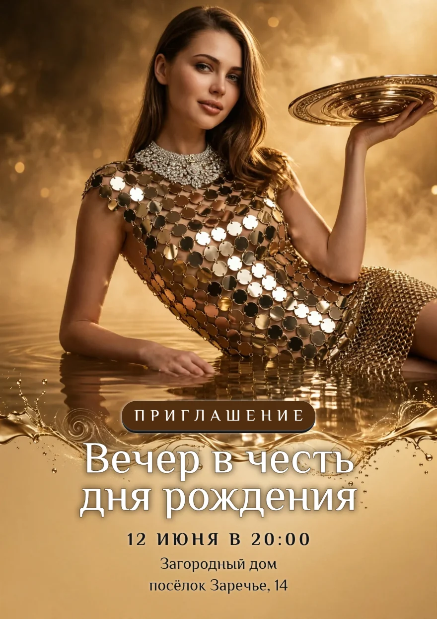 Платье из золотых чешуек