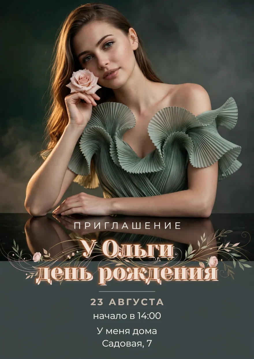 Чайная роза в шалфейных воланах