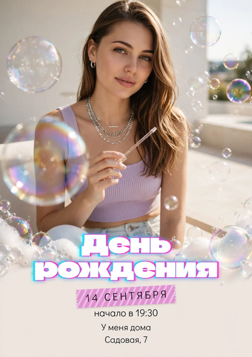 Радужные мыльные пузыри