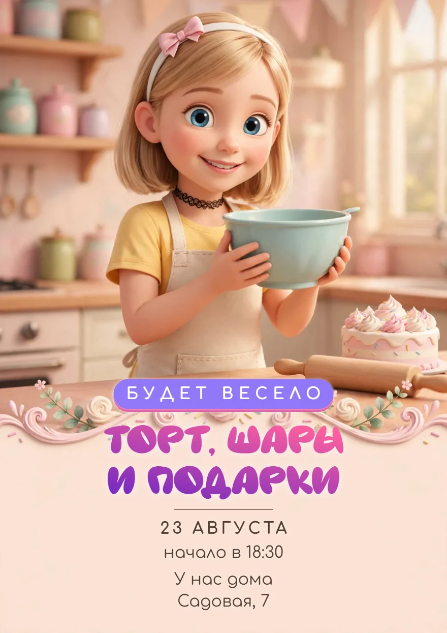 Маленький кондитер на кухне