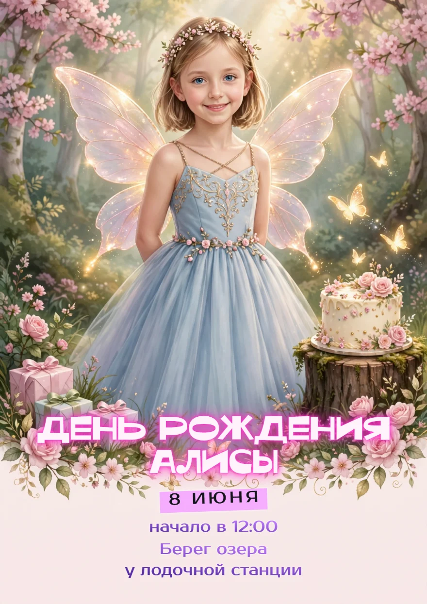 Фея в цветущем лесу