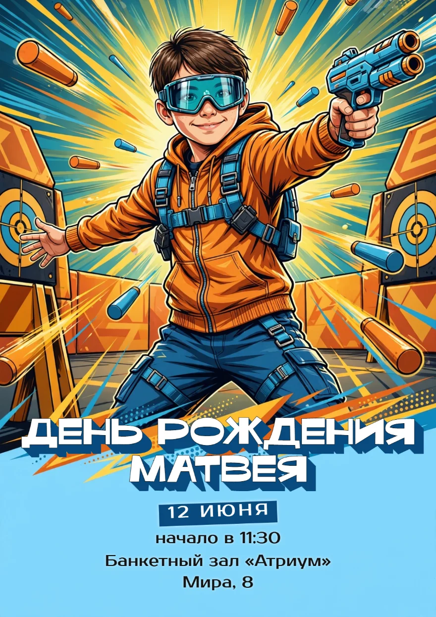 Стрелок с синим бластером