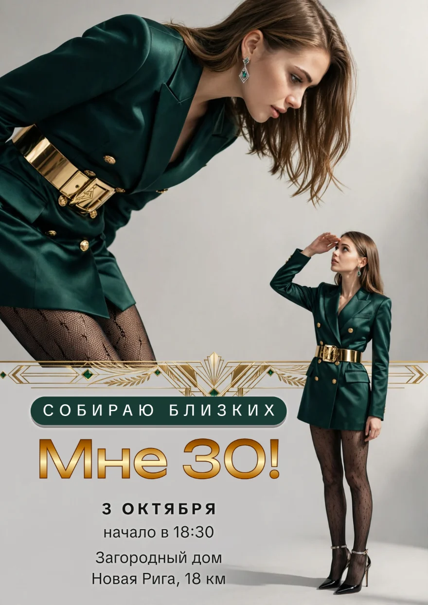 Изумрудный блейзер с золотом