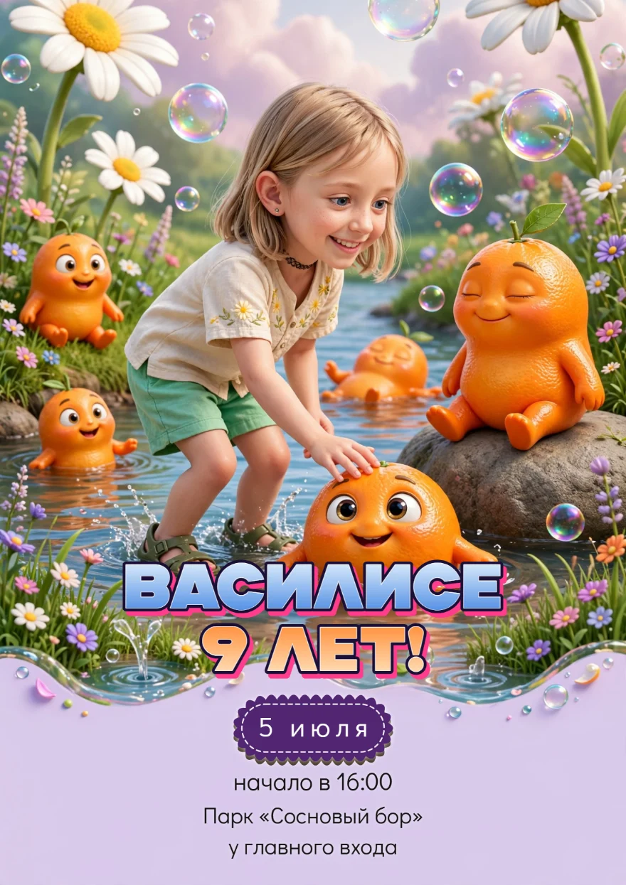 Апельсиновые человечки в ручье
