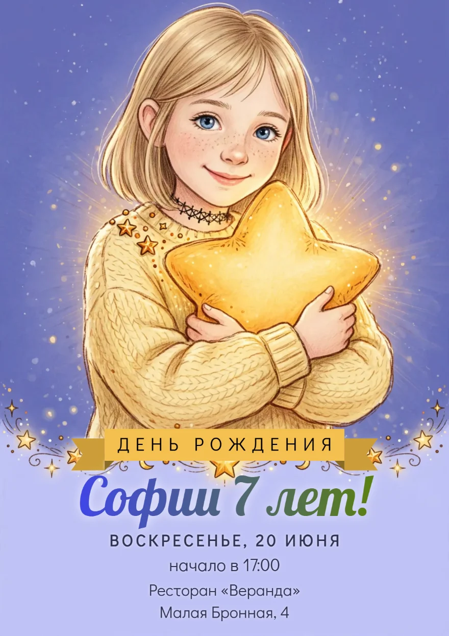 Светящаяся звезда в руках