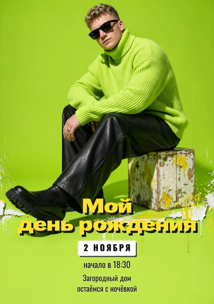 Портрет в неоновом свитере
