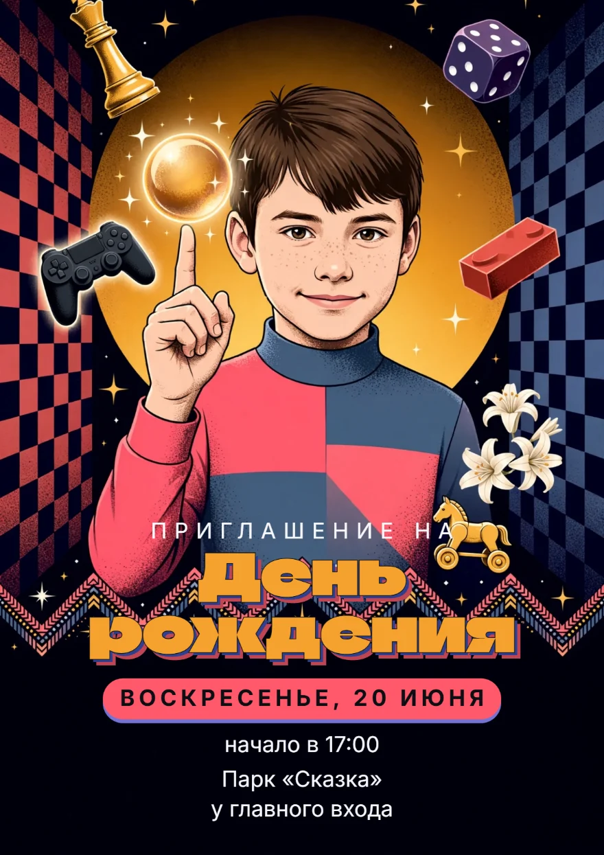 Портрет с парящей сферой