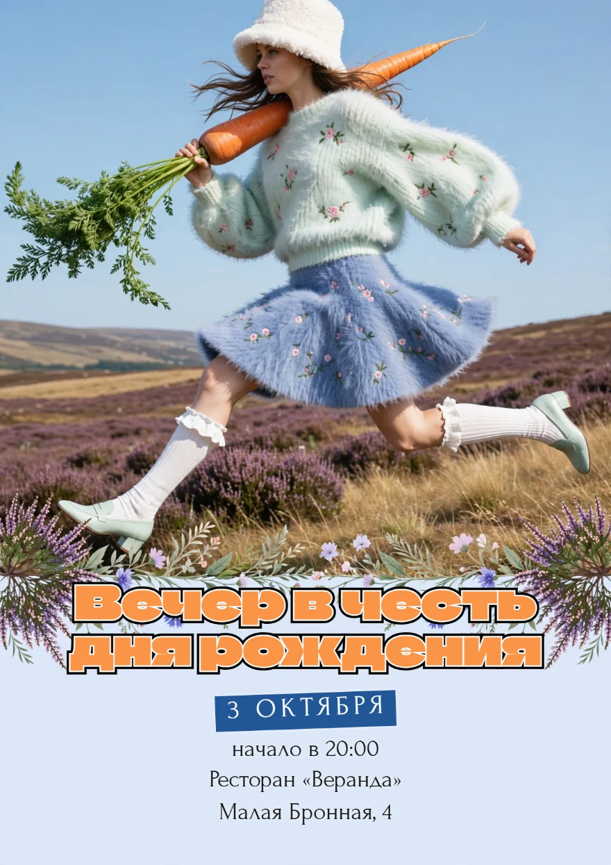 Девушка с гигантской морковью